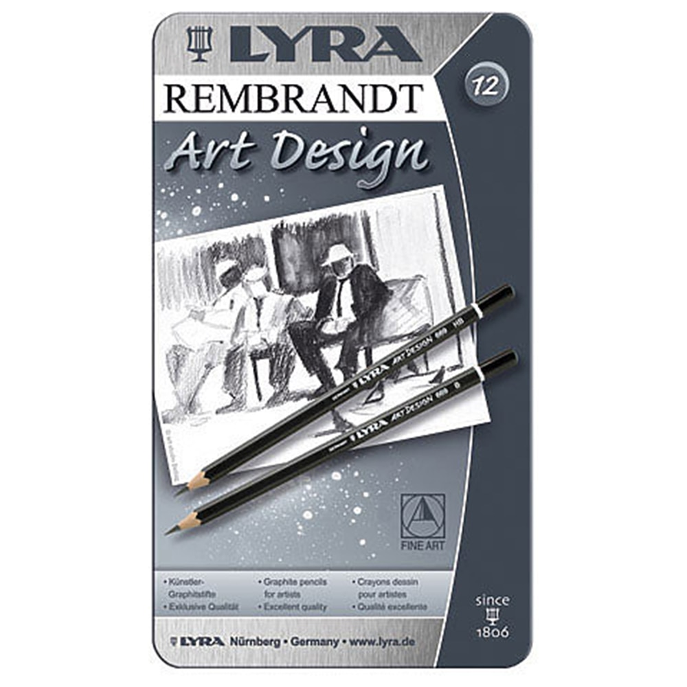 Rembrandt, Black, Pen & Pencil Sets, Art & School, Lyra, Art Design, Drawing Pencil, 12 count, 6033